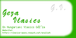 geza vlasics business card
